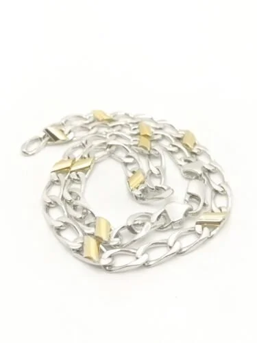Tiffany & Co. 18KYG & Sterling Silver Curb Link Chain Necklace